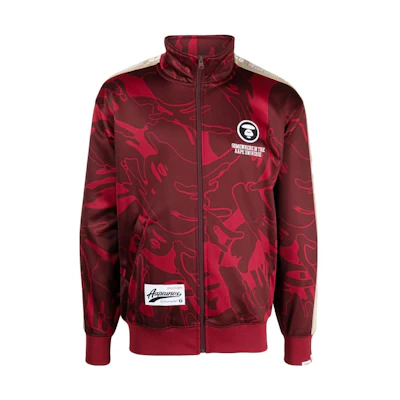 AAPE Logo Embroidered Camouflage Print Jacket Crimson Red Mens ASWA374XXL