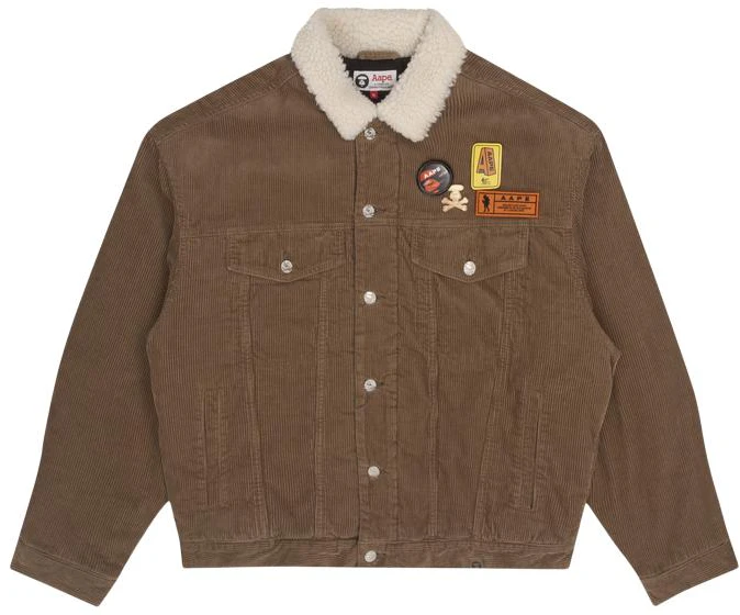 aape-logo-print-brown-suede-long-sleeve-jacket-for-men-aapjkm-7460-xah