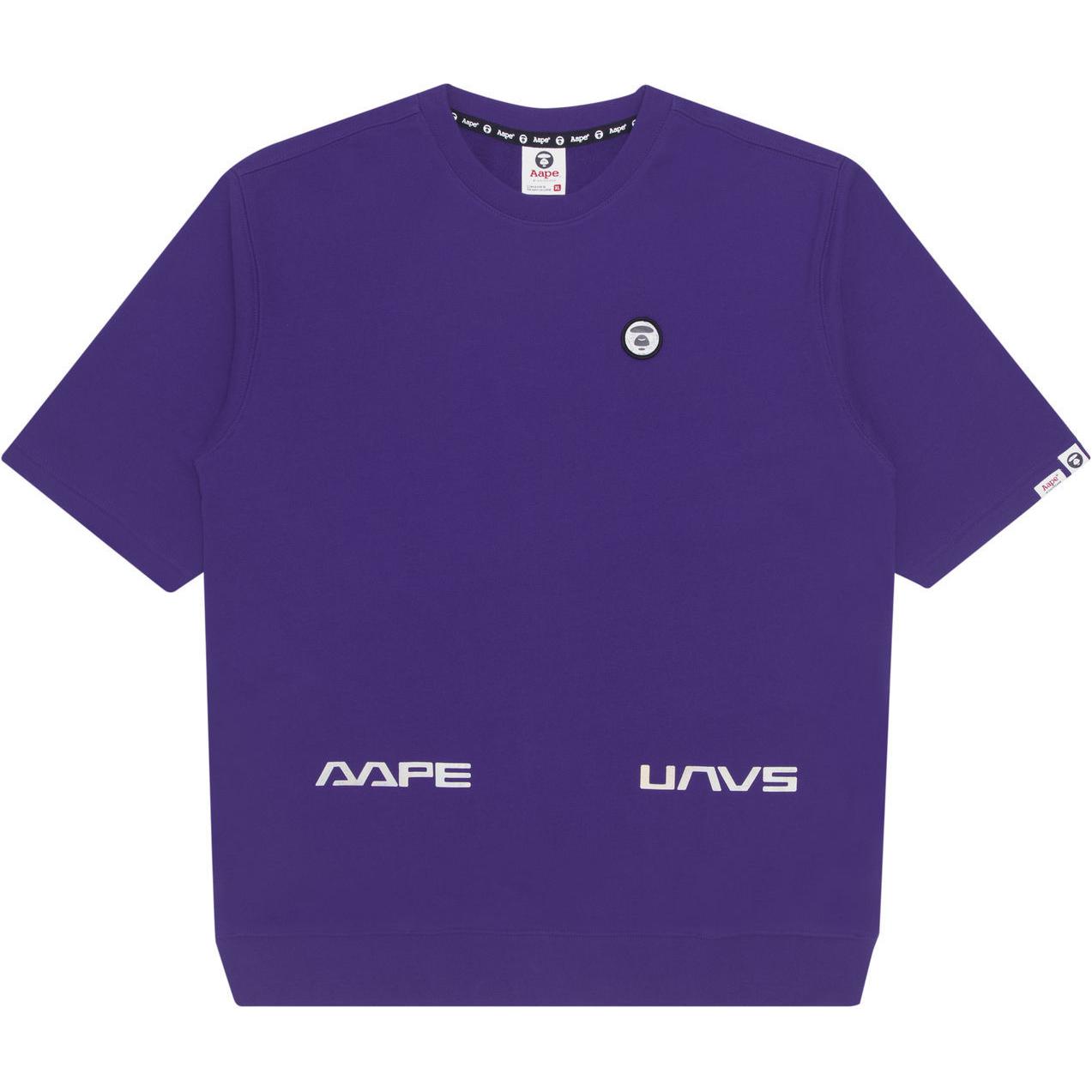 AAPE Logo Print Crewneck T-Shirt Unisex Purple AAPSWM3777XXG-PPX