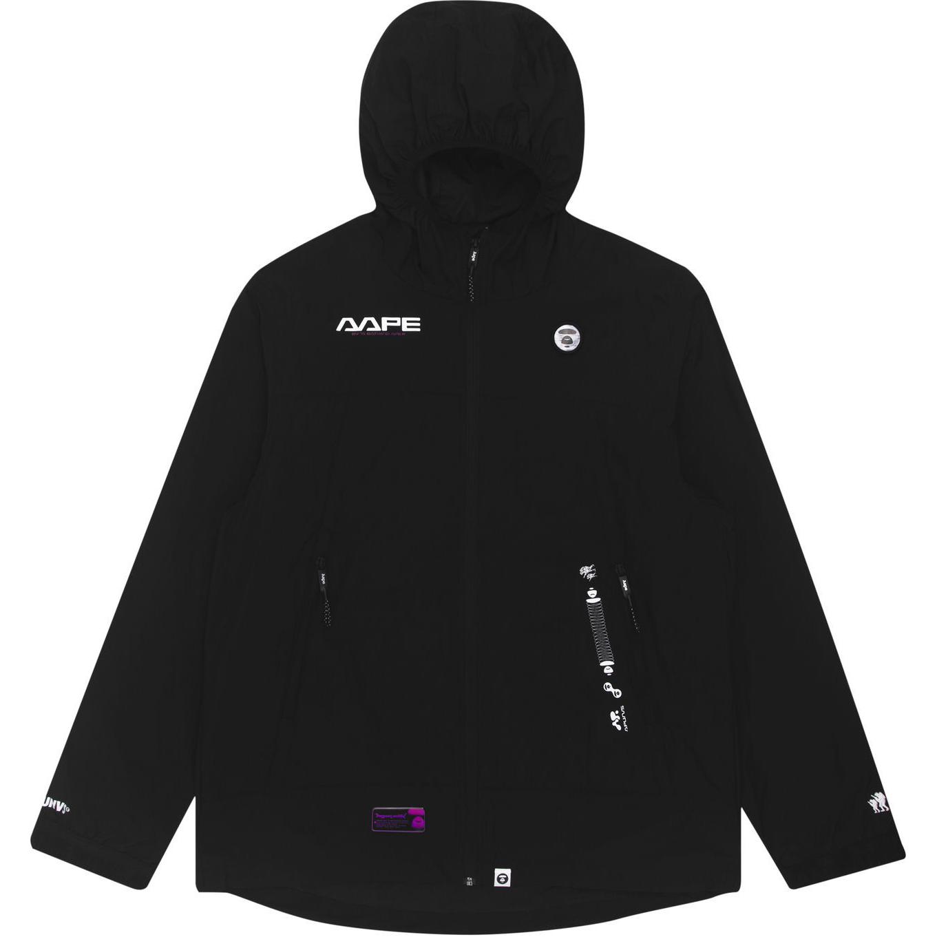 AAPE Logo Print Hoodie Jacket Unisex Black AAPLJM7428XXG-BKX