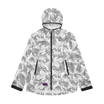AAPE Logo Print Hoodie Jacket Unisex White AAPLJM7428XAG-WHZ
