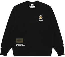 AAPE Long Sleeve Crewneck Pullover Sweatshirt with Logo Patch Design AAPSWMA342XXL AAPE Long Sleeve Crewneck Pullover Sweatshirt with Logo Patch Design AAPSWMA342XXL