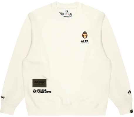 AAPE Long Sleeve Crewneck Pullover Sweatshirt dengan Desain Logo Patch AAPSWMA342XXL Details for AAPE Long Sleeve Crewneck Pullover Sweatshirt dengan Desain Logo Patch AAPSWMA342XXL