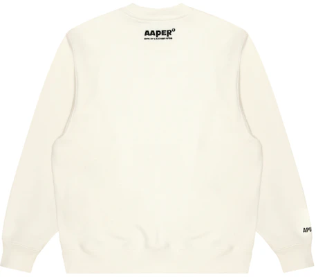 AAPE Long Sleeve Crewneck Pullover Sweatshirt dengan Desain Logo Patch AAPSWMA342XXL Sizing AAPE Long Sleeve Crewneck Pullover Sweatshirt dengan Desain Logo Patch AAPSWMA342XXL