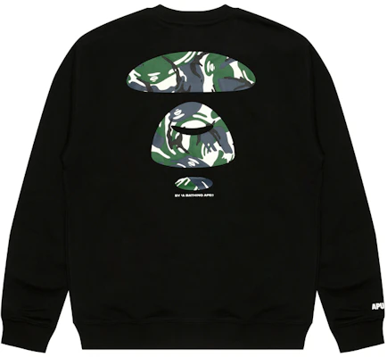 AAPE Loose Fit Crewneck Sweatshirt with Letter Print and Badge Design AAPSWMB336XXN Purchase AAPE Loose Fit Crewneck Sweatshirt with Letter Print and Badge Design AAPSWMB336XXN