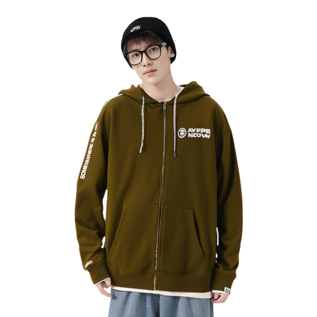 Sizing AAPE Loose Fit Long Sleeve Sweatshirt with Embroidered Lettering AAPSWMB327XXN