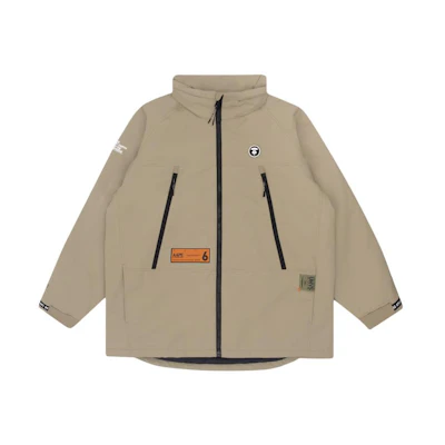 AAPE Loose High-Neck Letter Print Jacket with Zipper Pockets AAPJKM7394XXF
