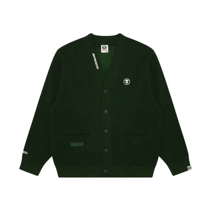 AAPE Monkey Logo Embroidered V-Neck Cardigan Sweatshirt AAPSWMB329XXN 圖 5