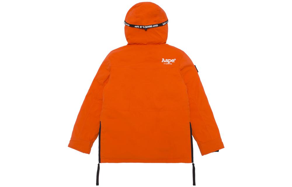 Purchase 아페 로고 프린트 퍼 후드 멀티 포켓 다운 재킷 AAPDNM7233XXB