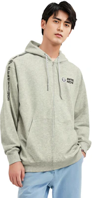 AAPE Oversized Logo Embroidered Sweatshirt White/Grey Long Sleeve AAPSWMB327XAN Shop AAPE Oversized Logo Embroidered Sweatshirt White/Grey Long Sleeve AAPSWMB327XAN