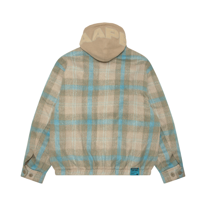 Lookbook AAPE 체크 탈부착 후드 루즈핏 긴팔 재킷 AAPJKM7681XXN