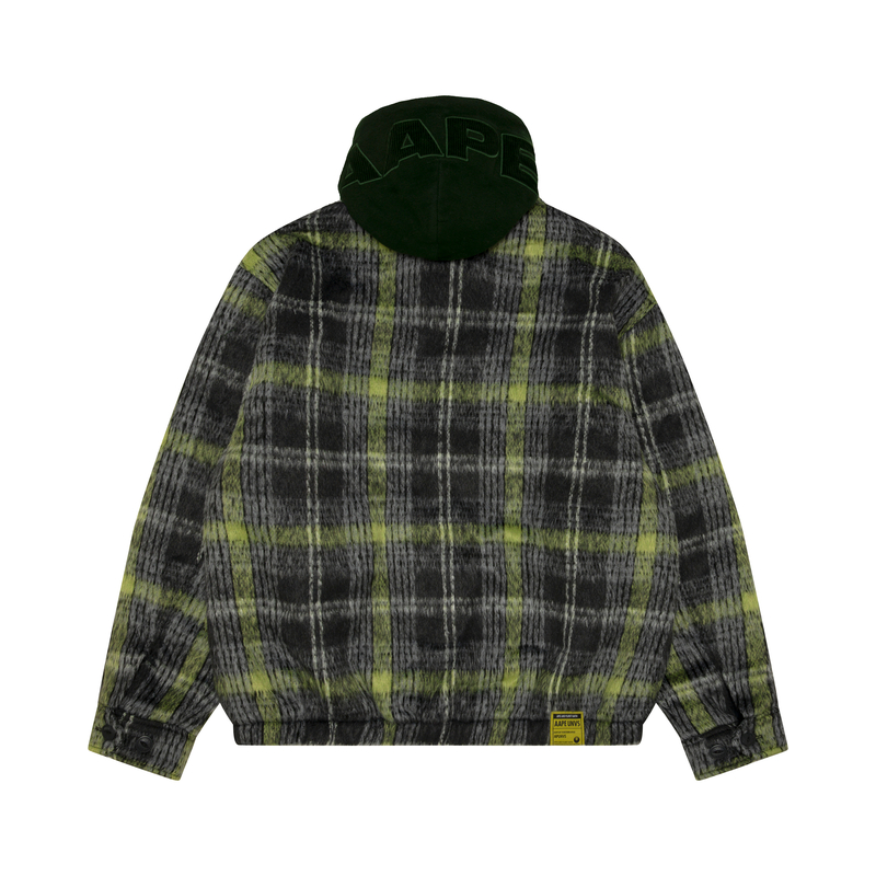 Purchase AAPE 체크 탈부착 후드 루즈핏 긴팔 재킷 AAPJKM7681XXN