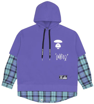 AAPE 格紋字母印花抓絨層次感長袖上衣 AAPSWM3848XXH-1 Buy AAPE 格紋字母印花抓絨層次感長袖上衣 AAPSWM3848XXH-1