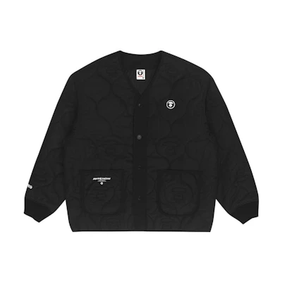 AAPE Retro Ape Face Letter Print Loose Crewneck Long Sleeve Jacket - Men AAPJKM7470XXH