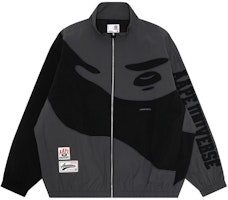 Aape Retro Colorblock Ape Logo Embroidered Stand Collar Zip Jacket Men AAPLJM7642XXM Aape Retro Colorblock Ape Logo Embroidered Stand Collar Zip Jacket Men AAPLJM7642XXM