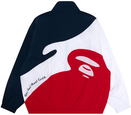 아페 레트로 컬러블록 엠브로이더드 원숭이 로고 스탠드 칼라 집업 재킷 남성용 AAPLJM7642XXM Details for 아페 레트로 컬러블록 엠브로이더드 원숭이 로고 스탠드 칼라 집업 재킷 남성용 AAPLJM7642XXM