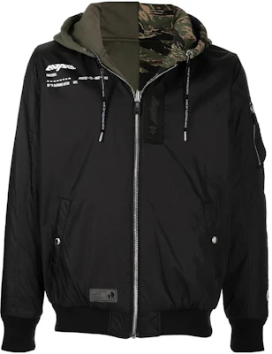 AAPE Jaket Bomber Pria Reversible Logo Print ALJ7-449-XXH Buy AAPE Jaket Bomber Pria Reversible Logo Print ALJ7-449-XXH