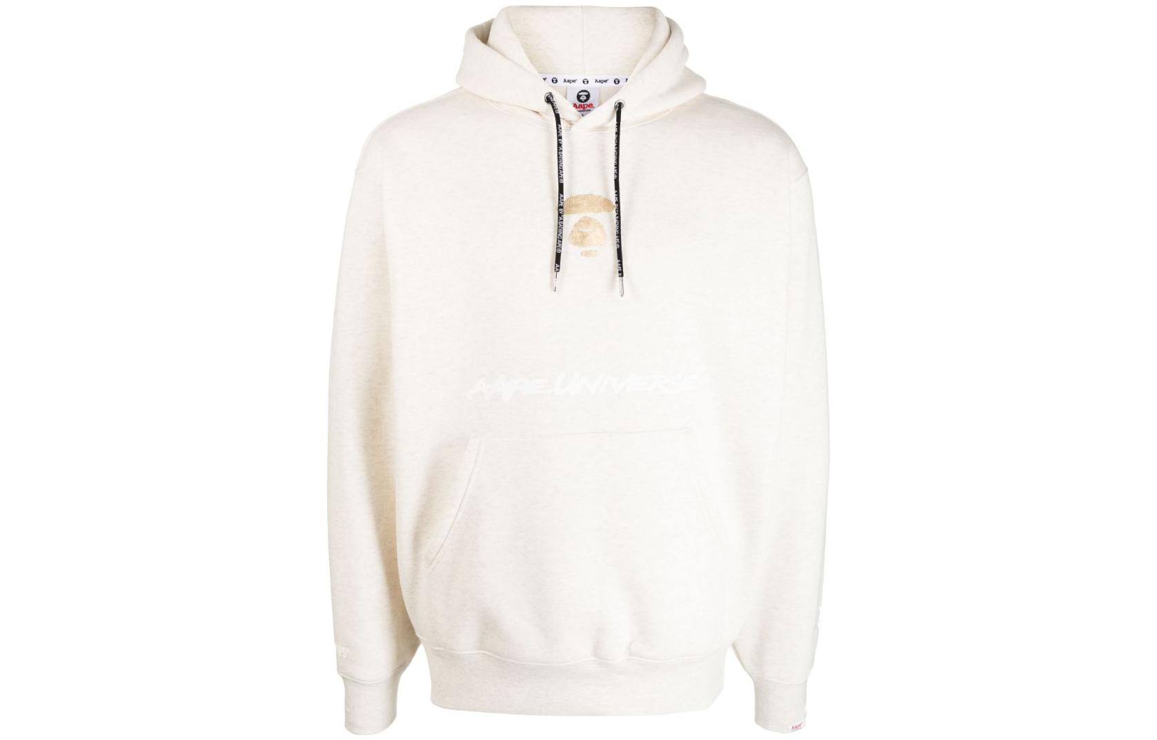 AAPE Solid Logo Hoodie White ASWA329XAL
