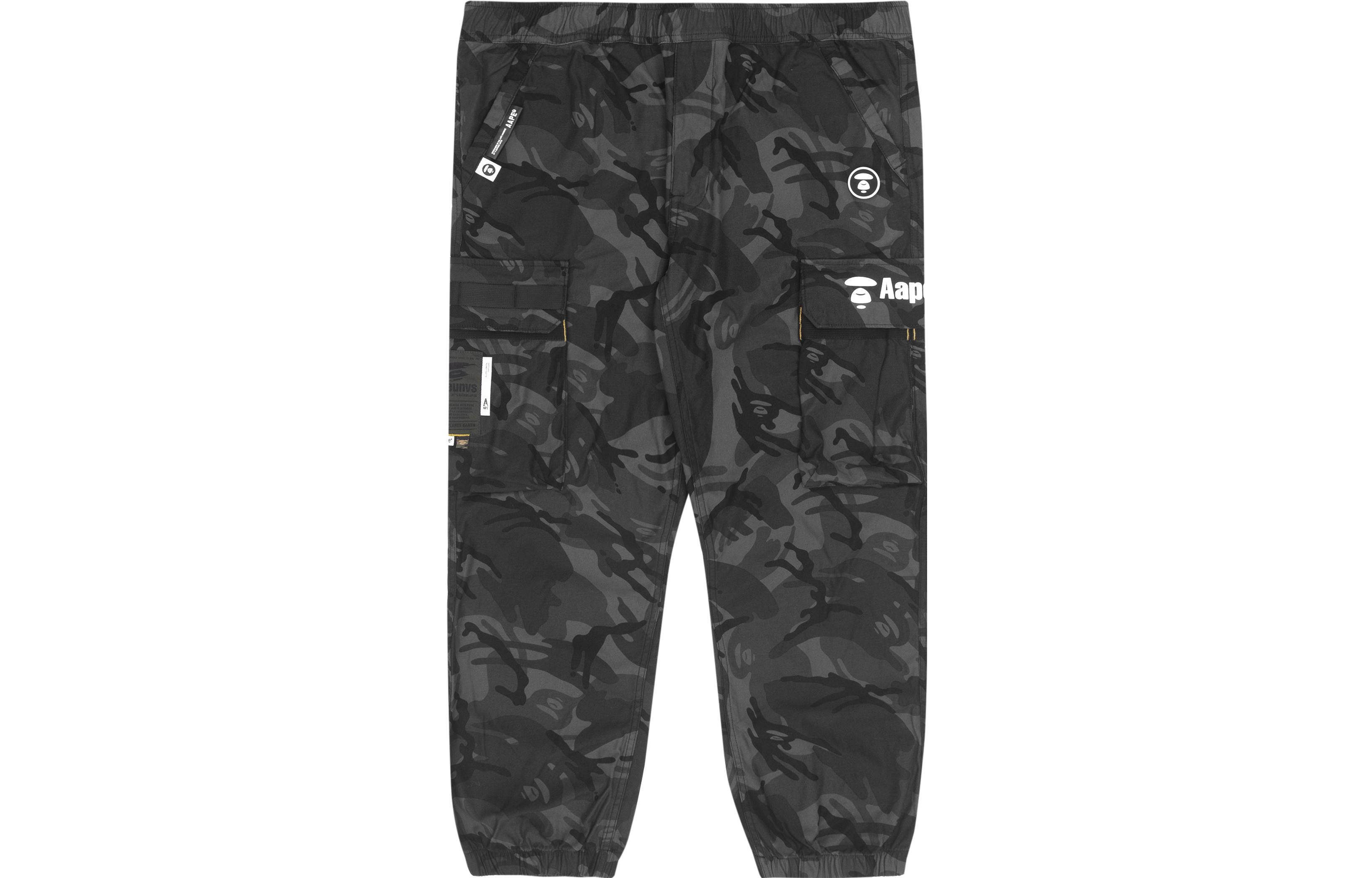 Order Aape SS22 카모 로고 프린트 조거 스웻팬츠 포켓 포함 - 블랙 AAPPTM6828XAI