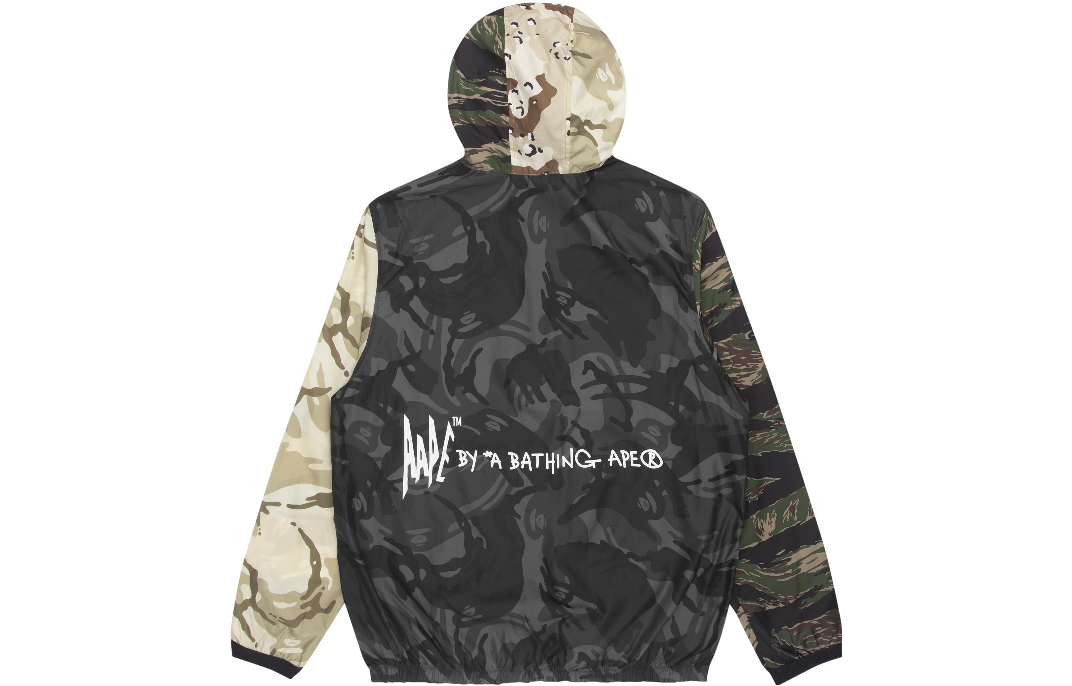 Aape SS22  Camo Patchwork Letter Print Casual Hooded Jacket AAPLJM7497XAI 圖 3