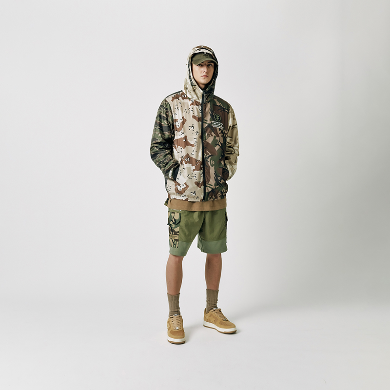 Aape SS22  Camo Patchwork Letter Print Casual Hooded Jacket AAPLJM7497XAI 圖 4
