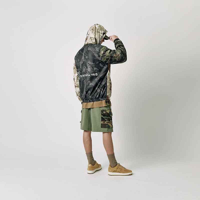 Aape SS22  Camo Patchwork Letter Print Casual Hooded Jacket AAPLJM7497XAI 圖 5