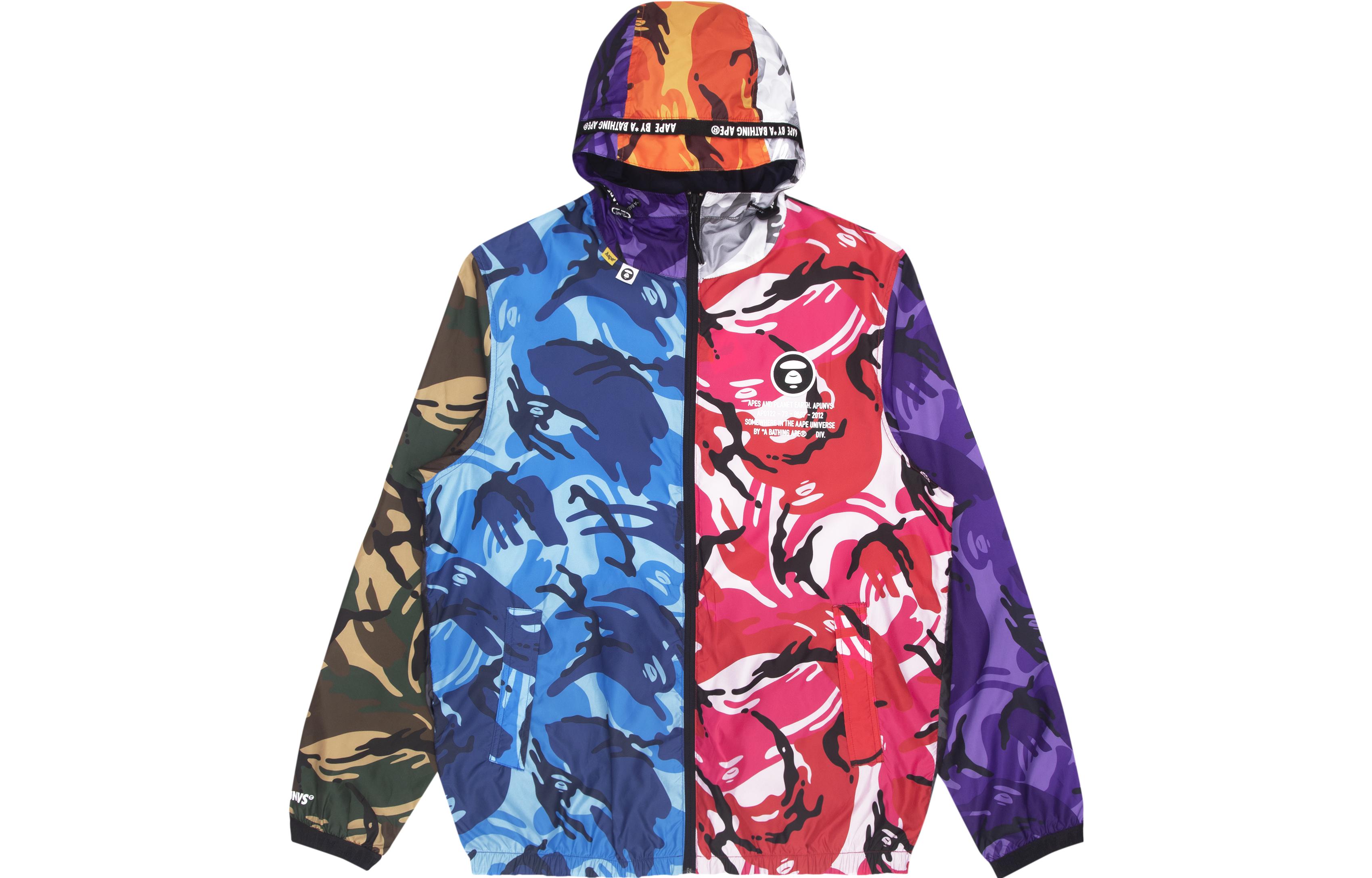 Aape SS22  Camo Patchwork Letter Print Casual Hooded Jacket AAPLJM7497XAI 圖 6