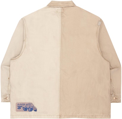 Aape SS22 刺绣标志拼接牛仔夹克 卡其色. AAPLJM7506XBI Lookbook Aape SS22 刺绣标志拼接牛仔夹克 卡其色. AAPLJM7506XBI