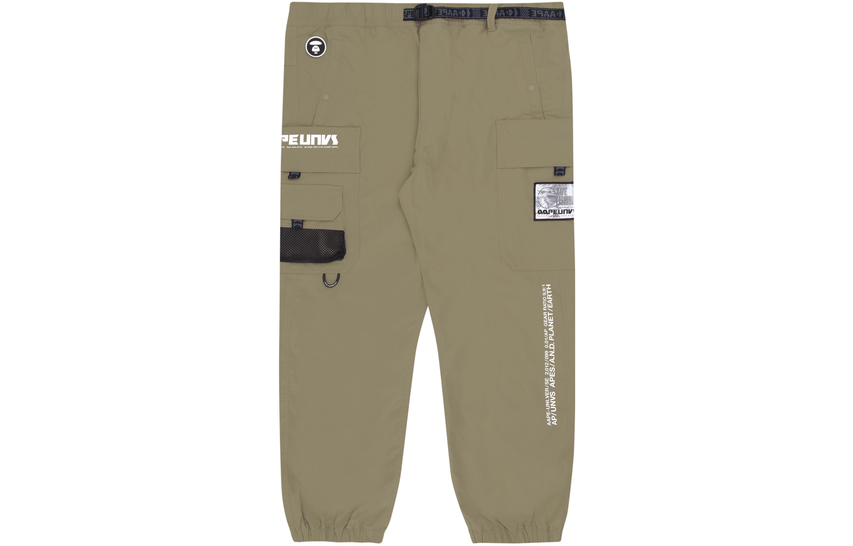 Shop AAPE SS22 에이프 페이스 로고 프린트 포켓 디자인 조거 팬츠. AAPPTM6827XXI