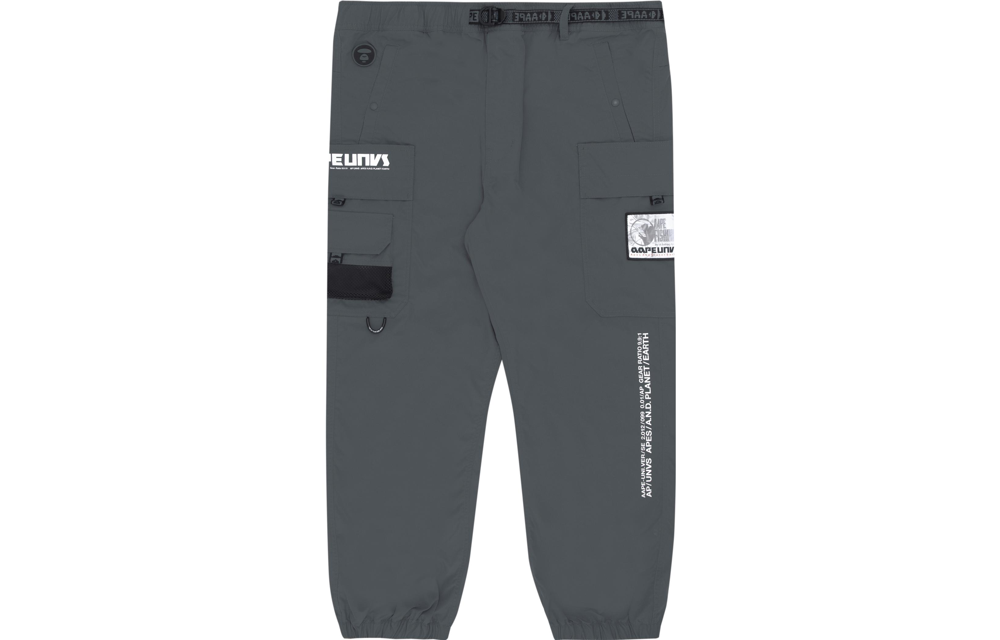 Details for AAPE SS22 에이프 페이스 로고 프린트 포켓 디자인 조거 팬츠. AAPPTM6827XXI