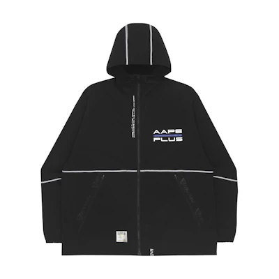 Aape SS22 Letter Print Patchwork Zip-Up Hoodie Jacket. AAPLJM7512XXI