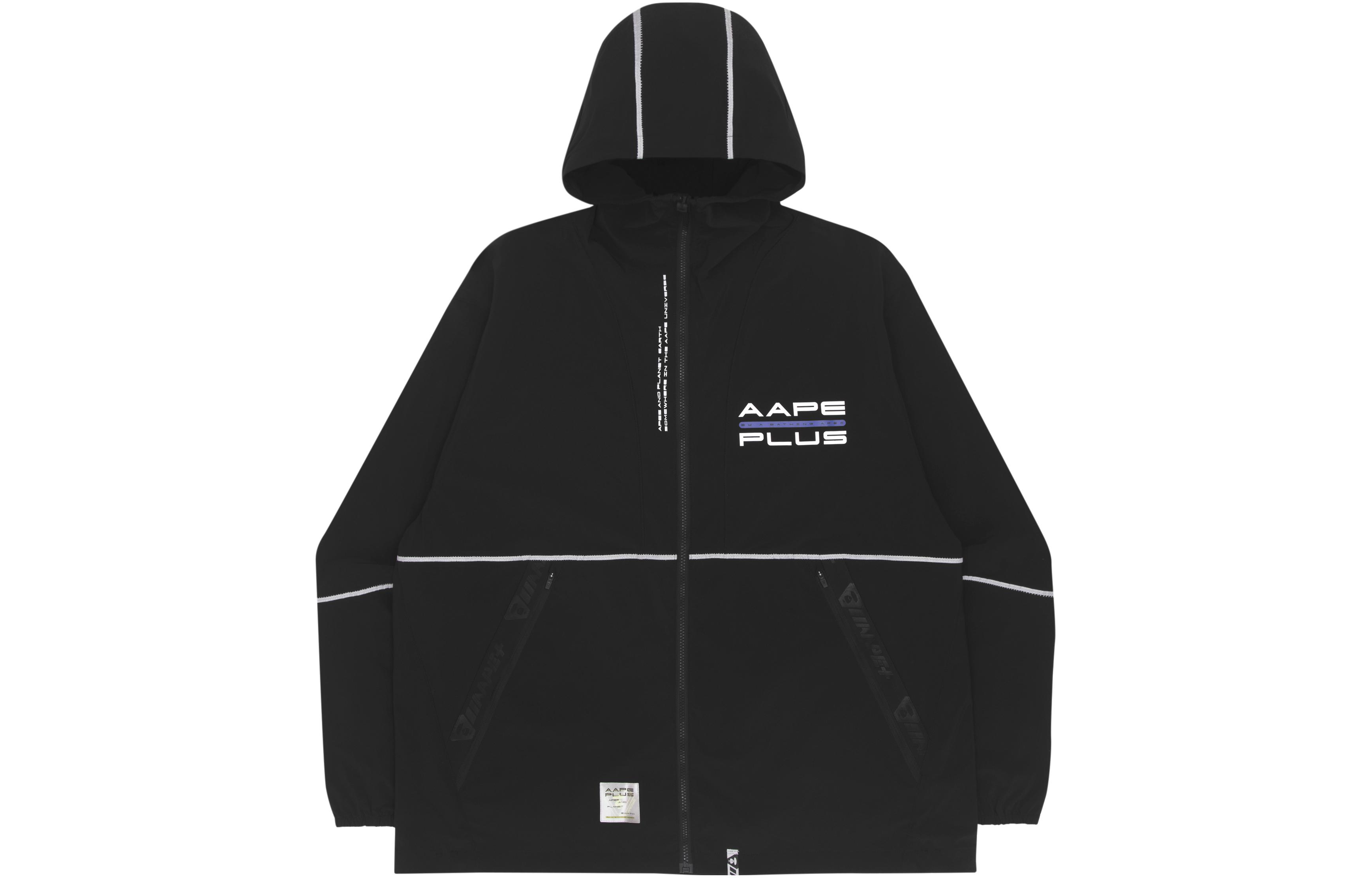 Order Aape SS22 레터 프린트 패치워크 집업 후디 재킷. AAPLJM7512XXI