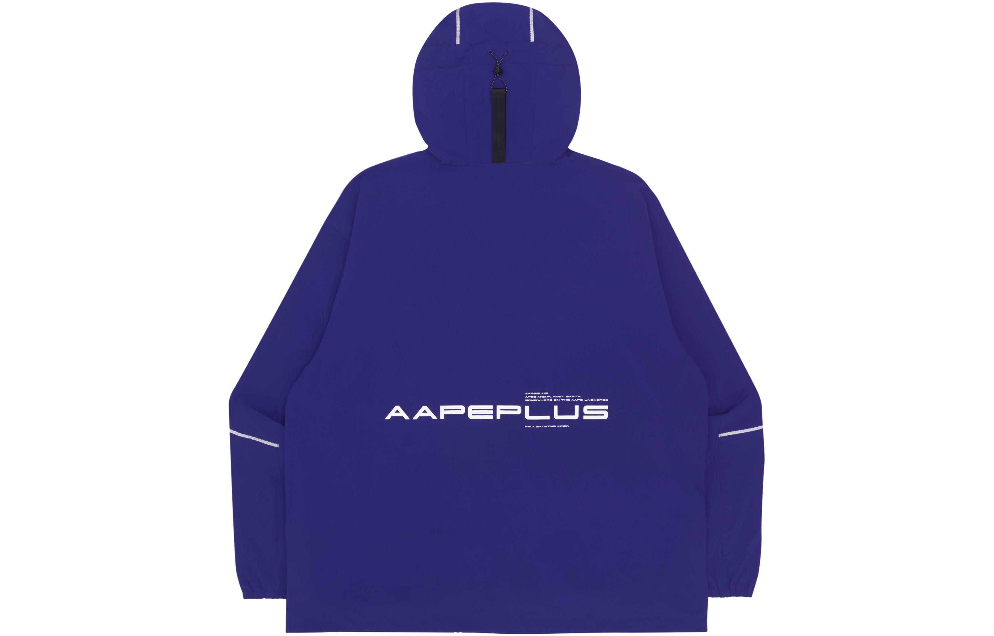 Sizing Aape SS22 레터 프린트 패치워크 집업 후디 재킷. AAPLJM7512XXI