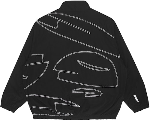 Aape SS22 Jaket Reversible Monkey Logo Cetak Warna Ritsleting Hitam. AAPLJM7500XXI Lookbook Aape SS22 Jaket Reversible Monkey Logo Cetak Warna Ritsleting Hitam. AAPLJM7500XXI