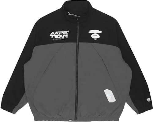 Aape SS22 Jaket Reversible Monkey Logo Cetak Warna Ritsleting Hitam. AAPLJM7500XXI Shop Aape SS22 Jaket Reversible Monkey Logo Cetak Warna Ritsleting Hitam. AAPLJM7500XXI
