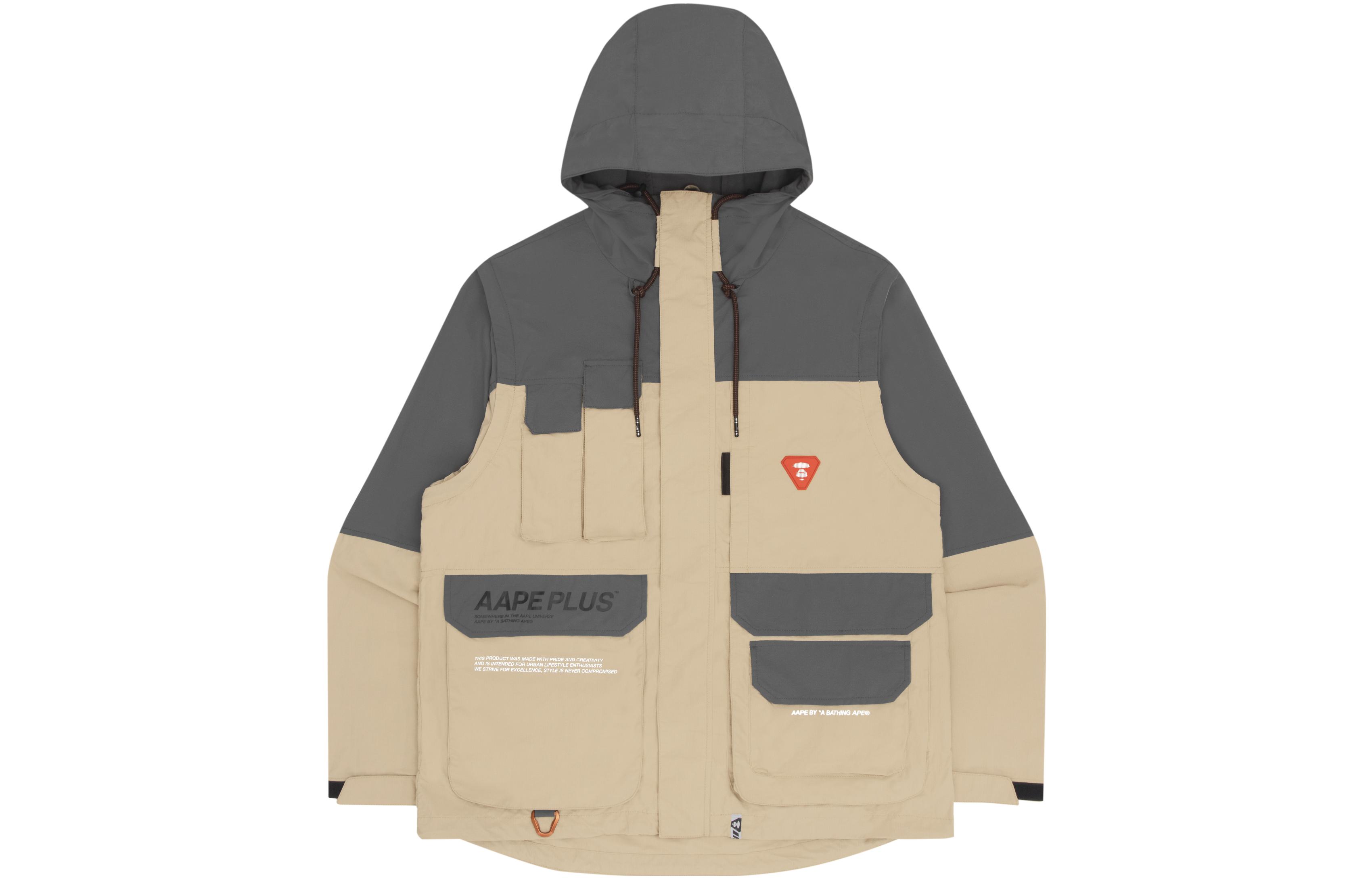 AAPE SS22 Detachable Hood Logo Patch Print Jacket Menswear AAPLJM7510XXI