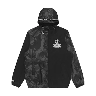 Aape SS22 Lightweight Camouflage Letter Printed Hoodie Jacket - AAPLJM7497XXI