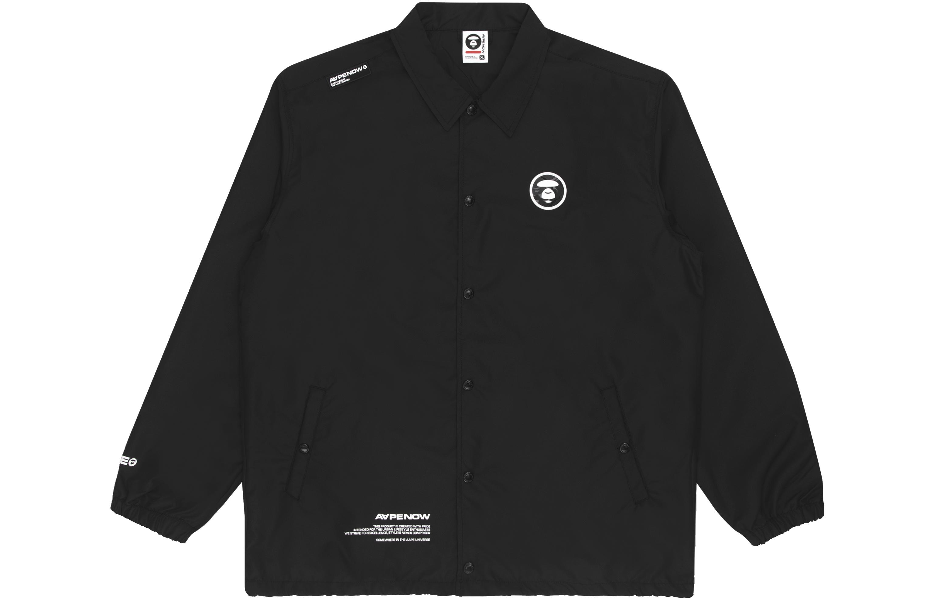 AAPE SS22 Simple Logo Print Jacket with Ape Face Badge AAPLJM7496XXI