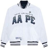 Aape SS23 All-Over Letter Print Reversible Baseball Jacket. AAPLJM7581XXK Aape SS23 All-Over Letter Print Reversible Baseball Jacket. AAPLJM7581XXK