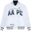 Order Aape SS23 올오버 레터 프린트 리버서블 야구 재킷 AAPLJM7581XXK