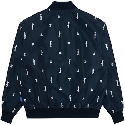 Aape SS23 올오버 레터 프린트 리버서블 야구 재킷 AAPLJM7581XXK Purchase Aape SS23 올오버 레터 프린트 리버서블 야구 재킷 AAPLJM7581XXK