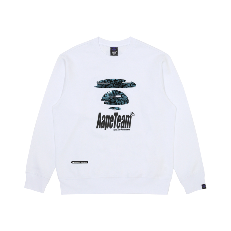 Details for 아페 SS23 그래픽 로고 크루넥 스웨트셔츠 캐주얼웨어. AAPSWM3984XXK