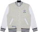 Buy 아페 SS23 로고 레터 프린트 루즈핏 야구 재킷 남성 그레이 화이트. AAPSWM3988XAK