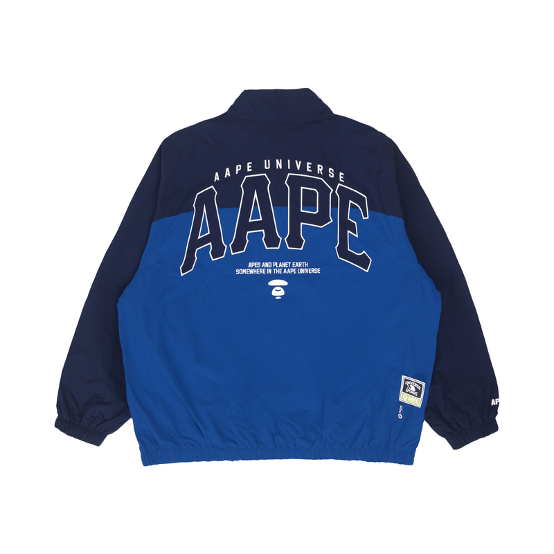 Purchase Aape SS23 Jaket Lelaki Rekaan Longgar dengan Logo dan Warna Kombinasi. AAPLJM7582XXK