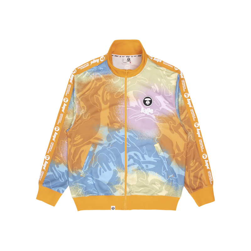 AAPE SS23 Multicolor Camo Logo Sweatshirt with Ape Face Badge AAPSWM3987XAK