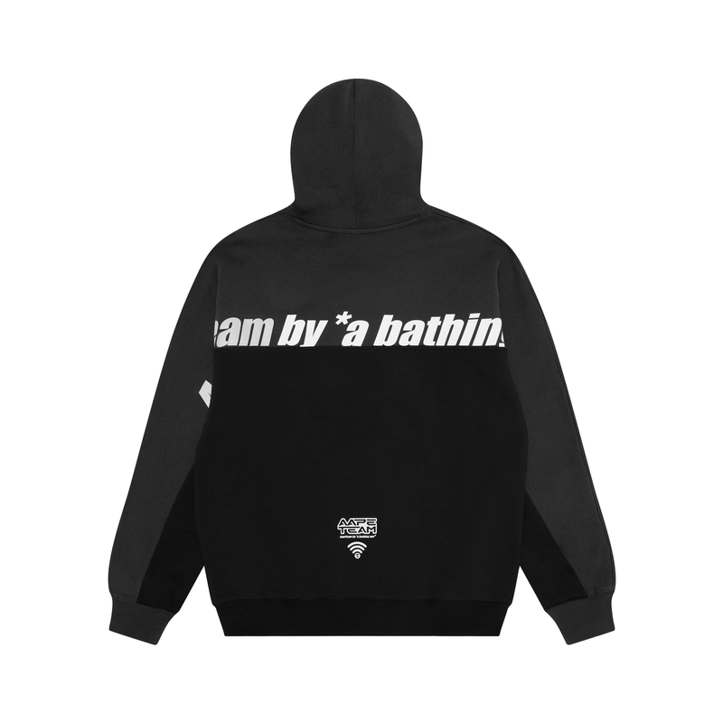 Order Aape SS23 투톤 레터 프린트 남성용 오버사이즈 후디 AAPSWM3986XXK