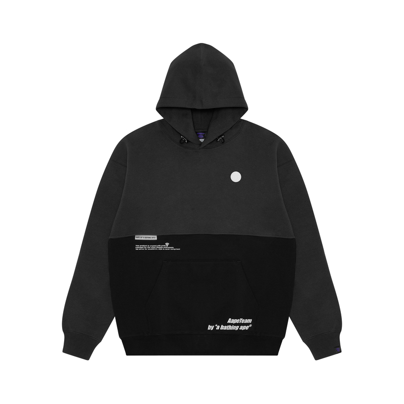 Lookbook Aape SS23 투톤 레터 프린트 남성용 오버사이즈 후디 AAPSWM3986XXK