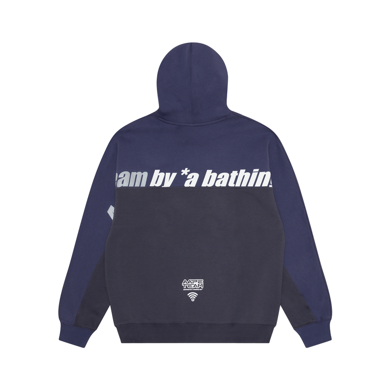 Shop Aape SS23 투톤 레터 프린트 남성용 오버사이즈 후디 AAPSWM3986XXK