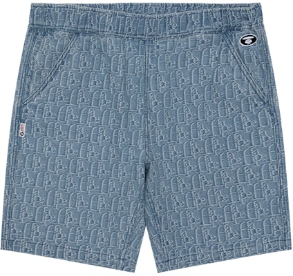 AAPE SS24 블루 자수 에이프 릴렉스 핏 데님 반바지. AAPSPMB616XXM Order AAPE SS24 블루 자수 에이프 릴렉스 핏 데님 반바지. AAPSPMB616XXM