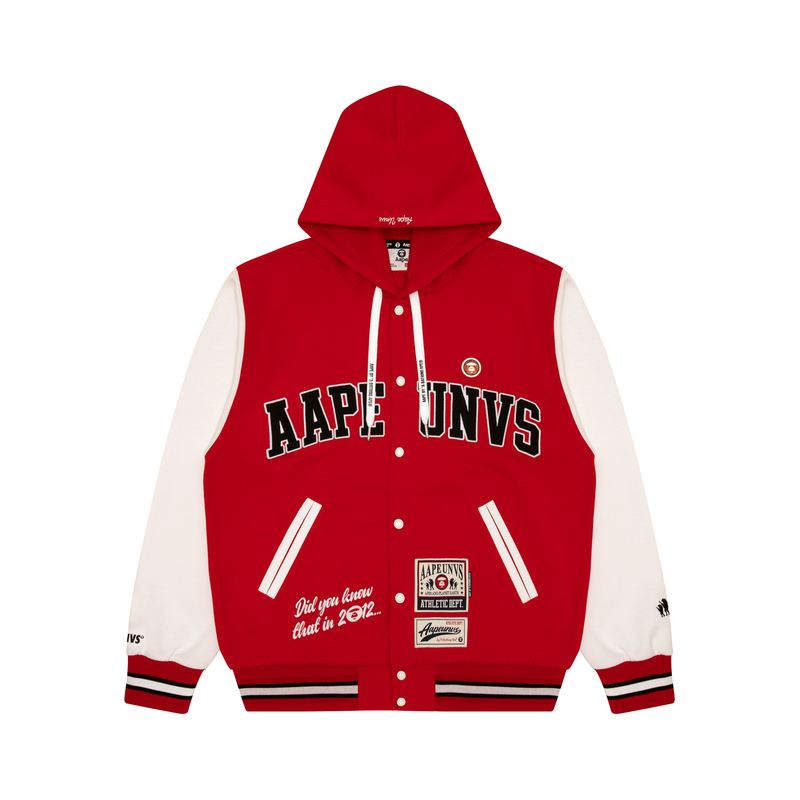 Aape SS24  Letter Embroidery Zip-Up Hoodie. AAPSWMB301XXM